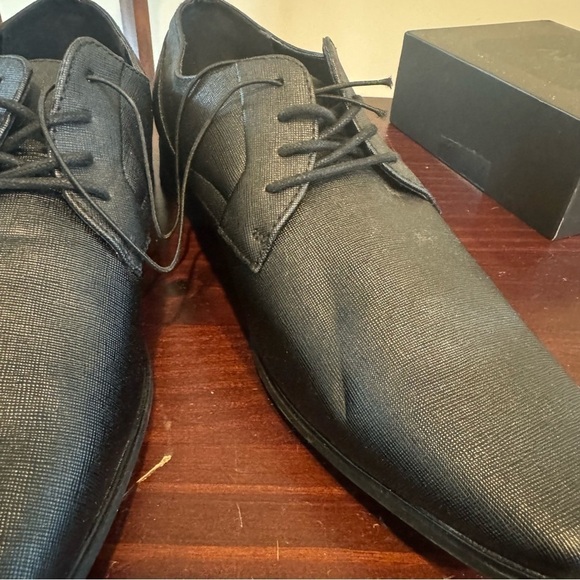 Calvin Klein Benton 2 Black textured oxford men’s dress shoes size 9 - Picture 11 of 13